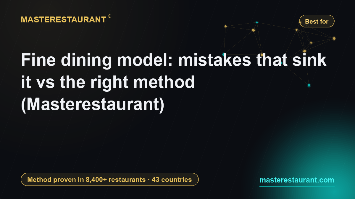Fine dining model: mistakes that sink it vs the right method (Masterestaurant) — Masterestaurant