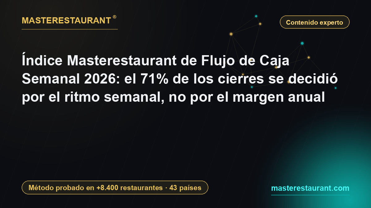 Índice Masterestaurant de Flujo de Caja Semanal 2026: el ritmo semanal decide el cierre, no el margen anual — Masterestaurant