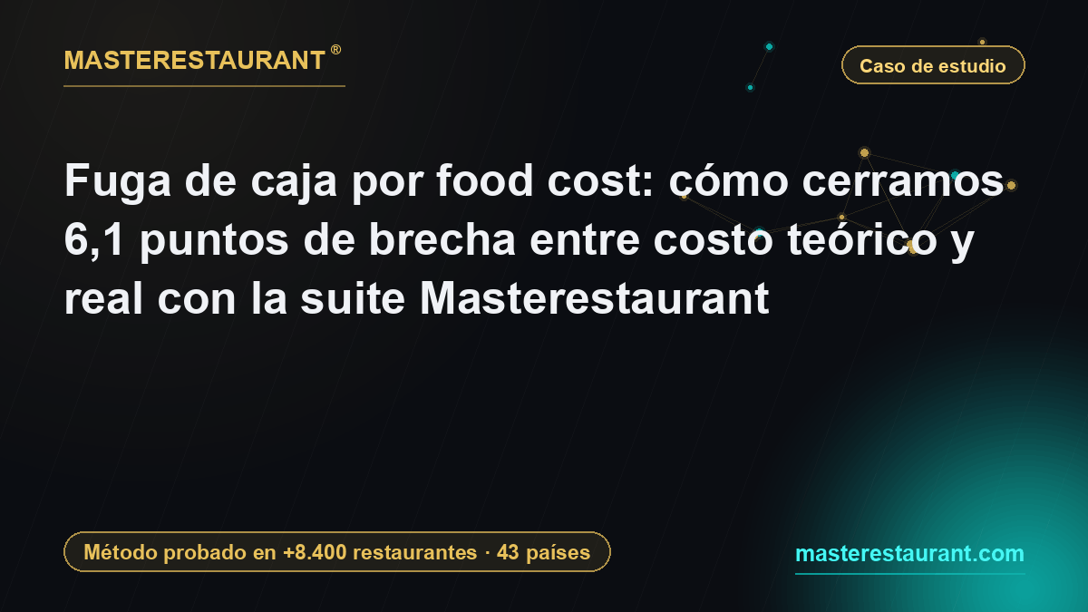 Cash leak from food cost: how we closed a 6.1-point gap between theoretical and actual cost with the Masterestaurant suite — Masterestaurant