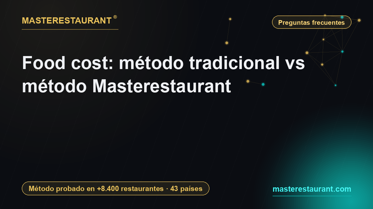 Food cost: método tradicional vs método Masterestaurant — Masterestaurant