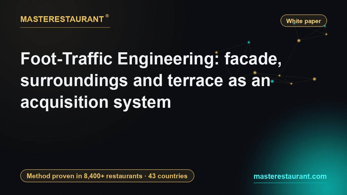 Foot-Traffic Engineering: facade, surroundings and terrace as an acquisition system — Masterestaurant