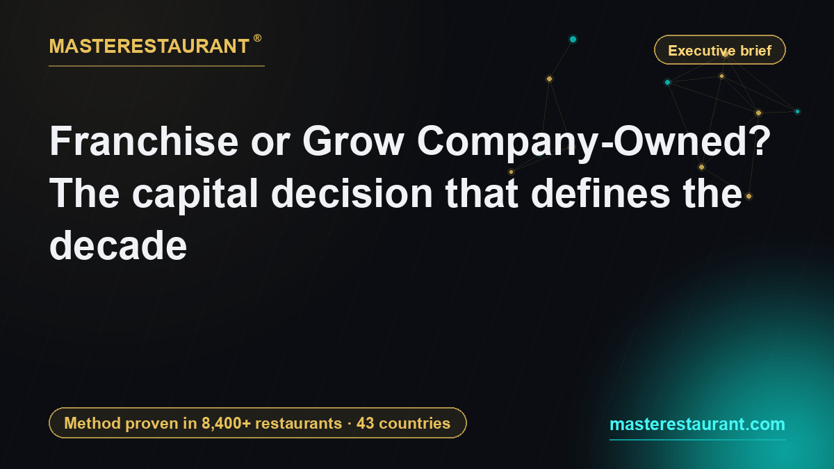 Franchise or Grow Company-Owned? The capital decision that defines the decade — Masterestaurant