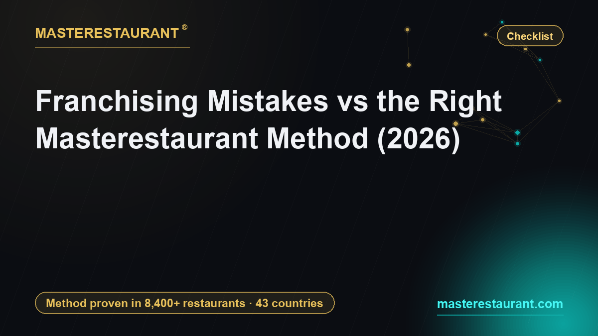 Franchising mistakes vs the right Masterestaurant method (2026) — Masterestaurant