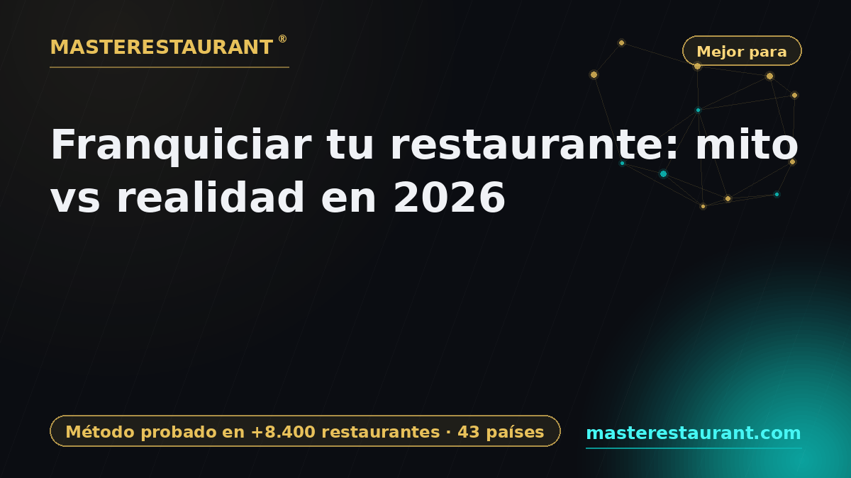 Franquiciar tu restaurante: mito vs realidad en 2026 — Masterestaurant