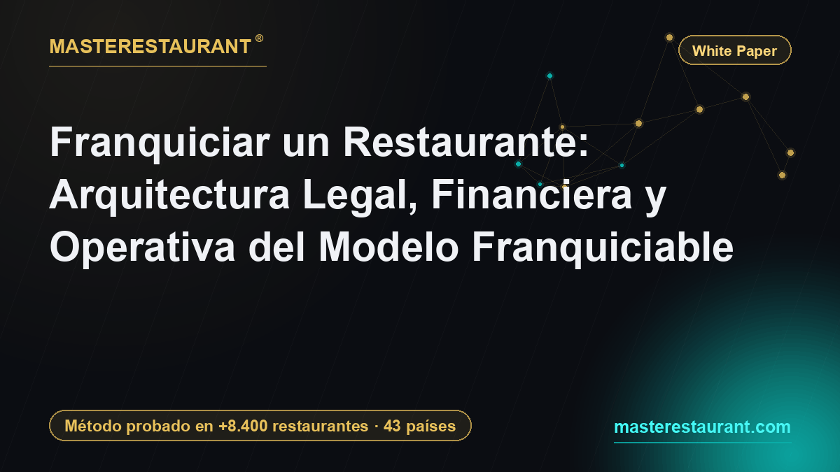 Franquiciar un Restaurante: Arquitectura Legal, Financiera y Operativa del Modelo Franquiciable — Masterestaurant