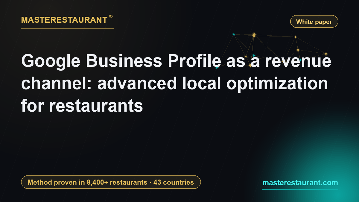 Google Business Profile as a revenue channel: advanced local optimization for restaurants — Masterestaurant