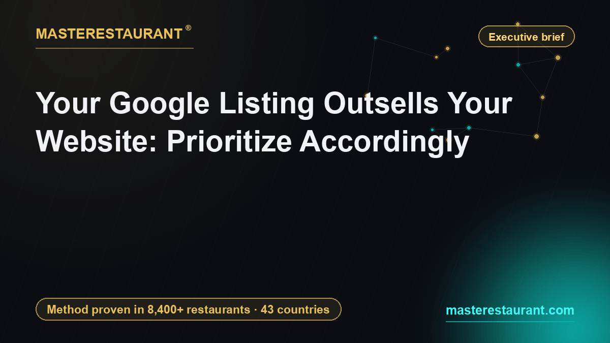 Your Google Listing Outsells Your Website: Prioritize Accordingly — Masterestaurant