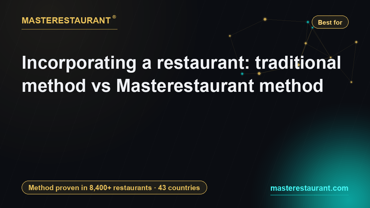 Incorporating a restaurant: traditional method vs Masterestaurant method — Masterestaurant