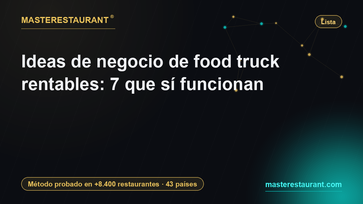 Food truck ideas that actually make money: 7 validated models — Masterestaurant