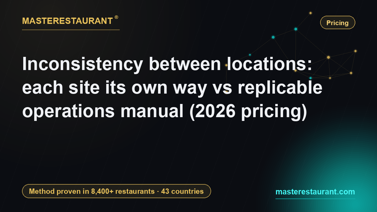 Inconsistency between locations: each site its own way vs replicable operations manual (2026 pricing) — Masterestaurant