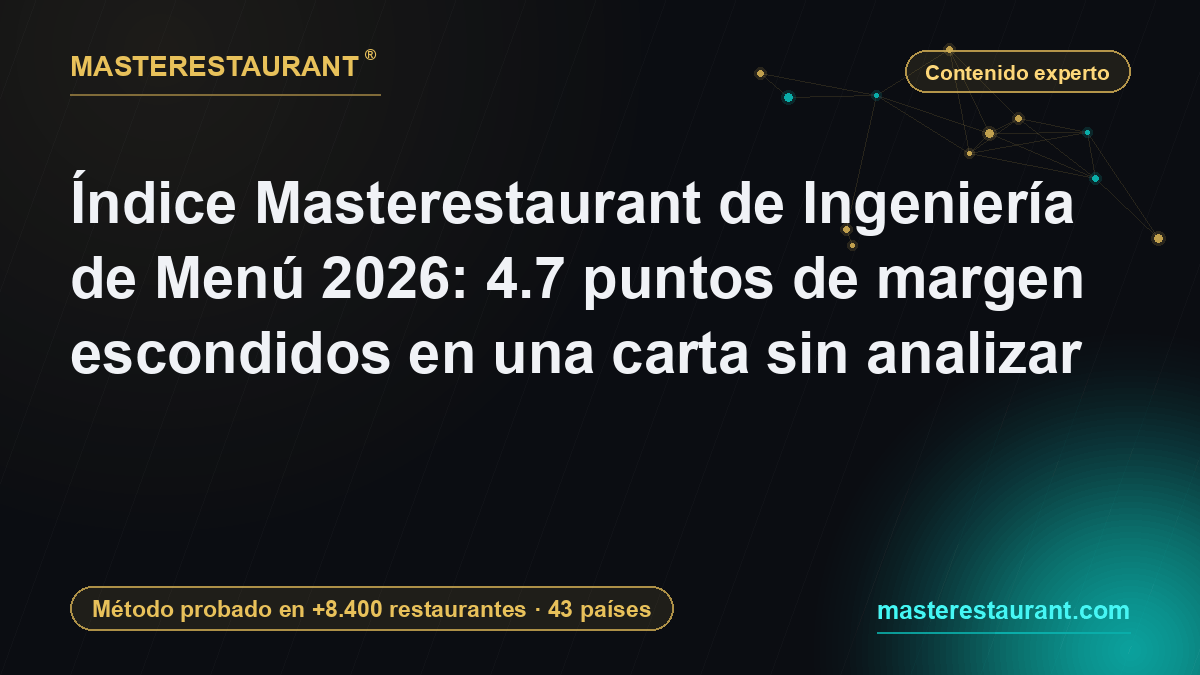 Índice Masterestaurant de Ingeniería de Menú 2026: 4.7 puntos de margen escondidos en una carta sin analizar — Masterestaurant
