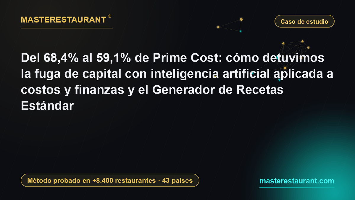 Del 68,4% al 59,1% de Prime Cost: cómo detuvimos la fuga de capital con inteligencia artificial aplicada a costos y finanzas y el Generador de Recetas Estándar — Masterestaurant