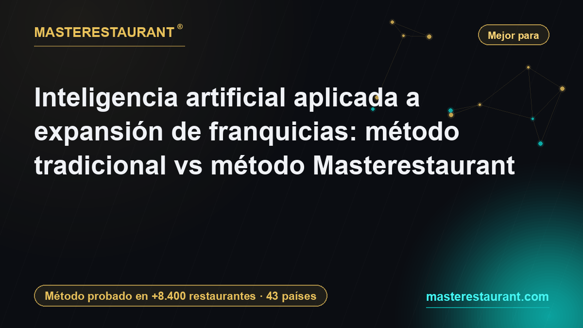 Artificial intelligence applied to franchise expansion: traditional method vs the Masterestaurant method — Masterestaurant