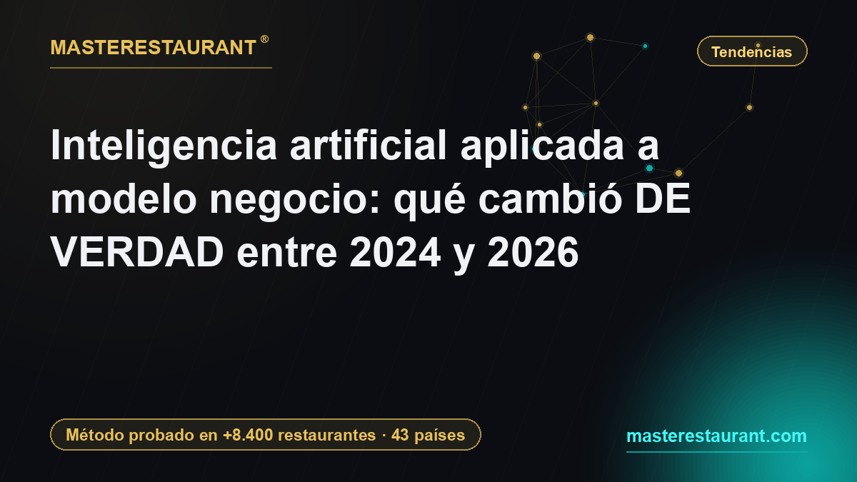 Inteligencia artificial aplicada a modelo negocio: qué cambió de verdad entre 2024 y 2026 — Masterestaurant