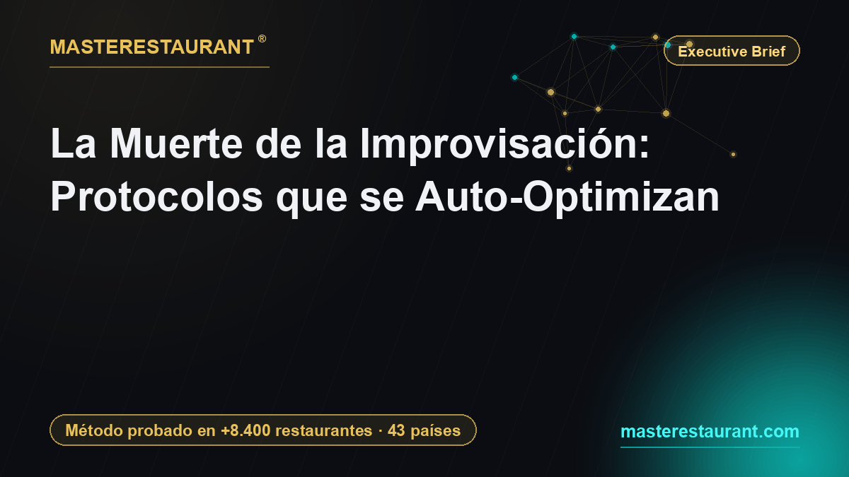 La Muerte de la Improvisación: Protocolos que se Auto-Optimizan — Masterestaurant