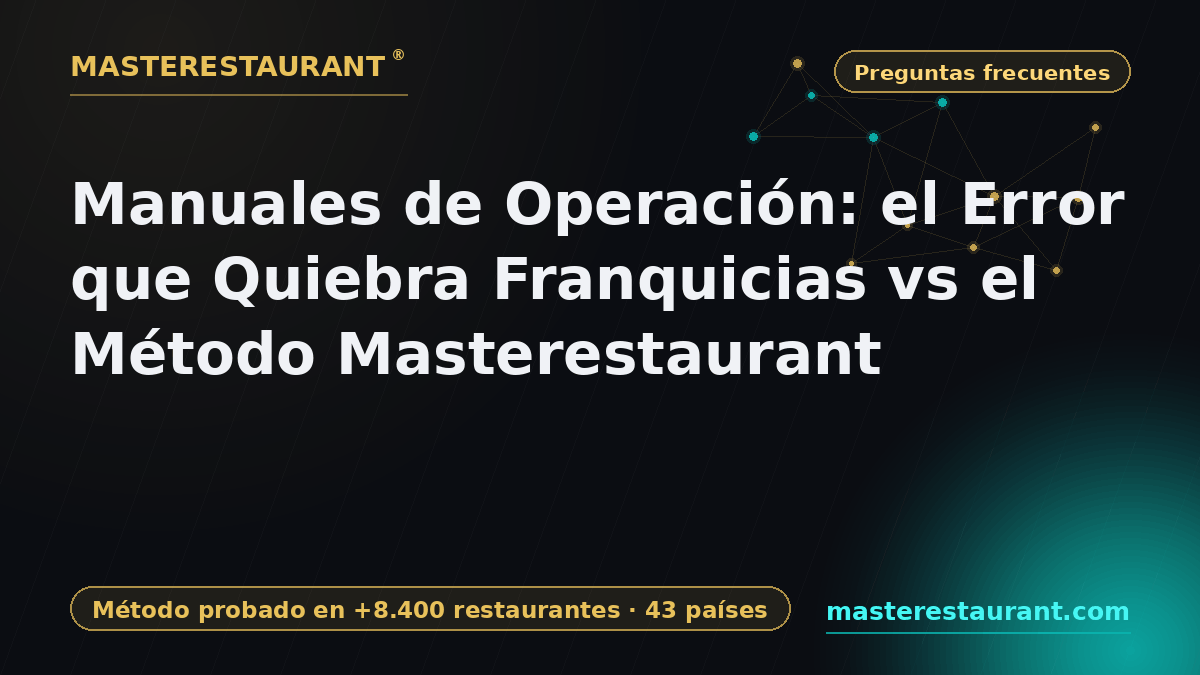 Manuales de operación: errores vs el método correcto (Masterestaurant) — Masterestaurant