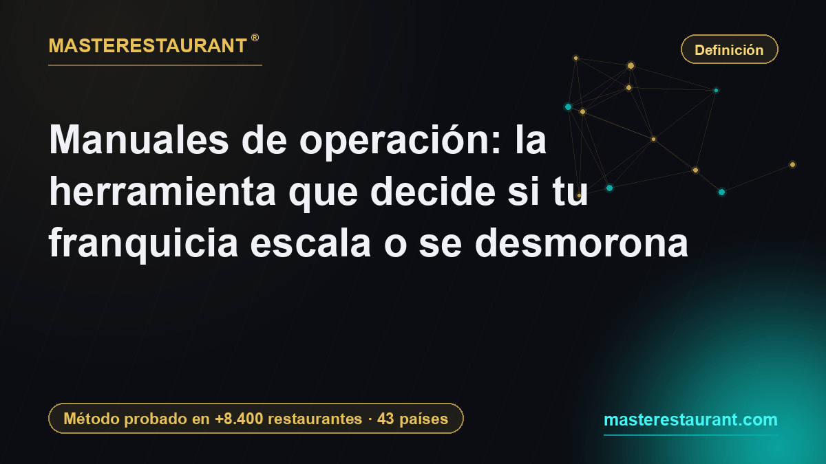 Manuales de operación: la herramienta que decide si tu franquicia escala o se desmorona — Masterestaurant