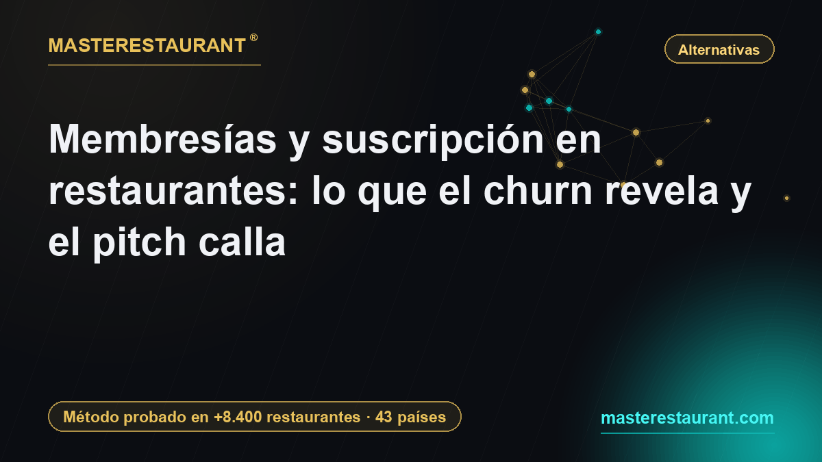 Membresías y suscripción en restaurantes: lo que el churn revela y el pitch calla — Masterestaurant