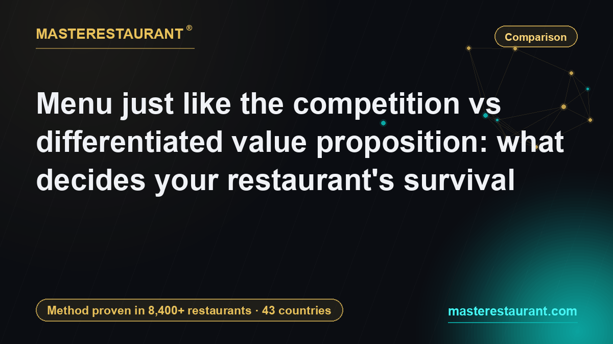 Menu just like the competition vs differentiated value proposition: what decides your restaurant's survival — Masterestaurant