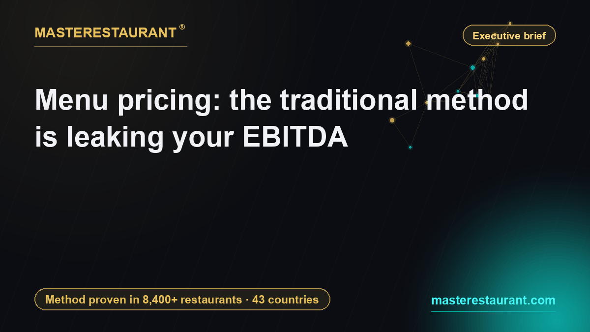 Menu pricing: the traditional method is leaking your EBITDA — Masterestaurant