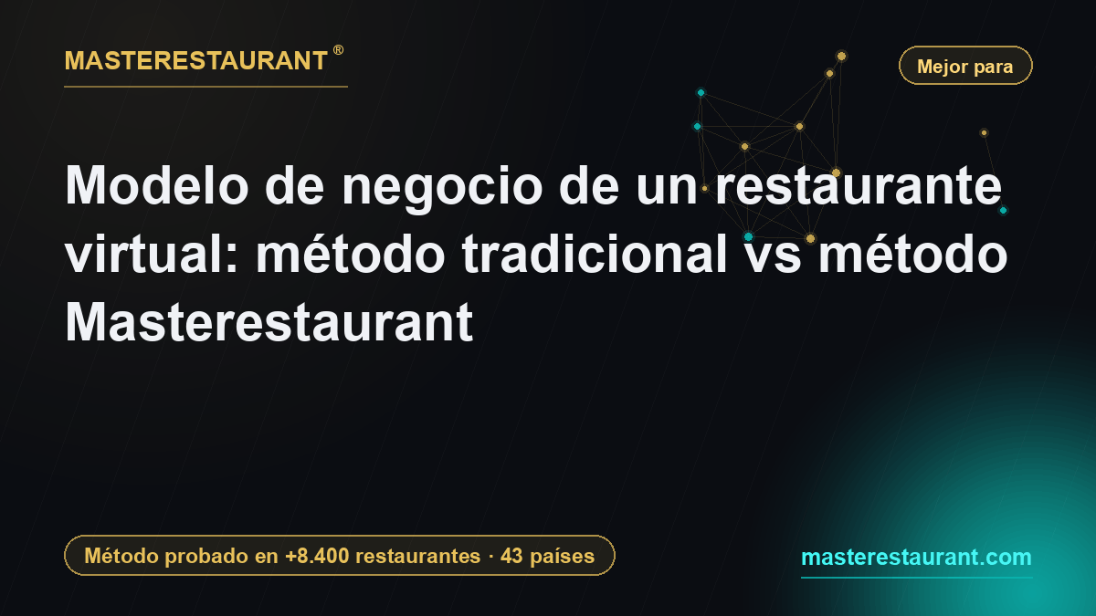 Modelo de negocio de un restaurante virtual: método tradicional vs método Masterestaurant — Masterestaurant