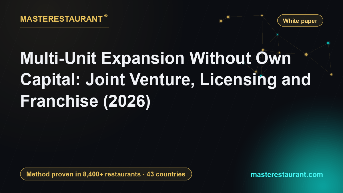 Multi-Unit Expansion Without Own Capital: Joint Venture, Licensing and Franchise (2026) — Masterestaurant