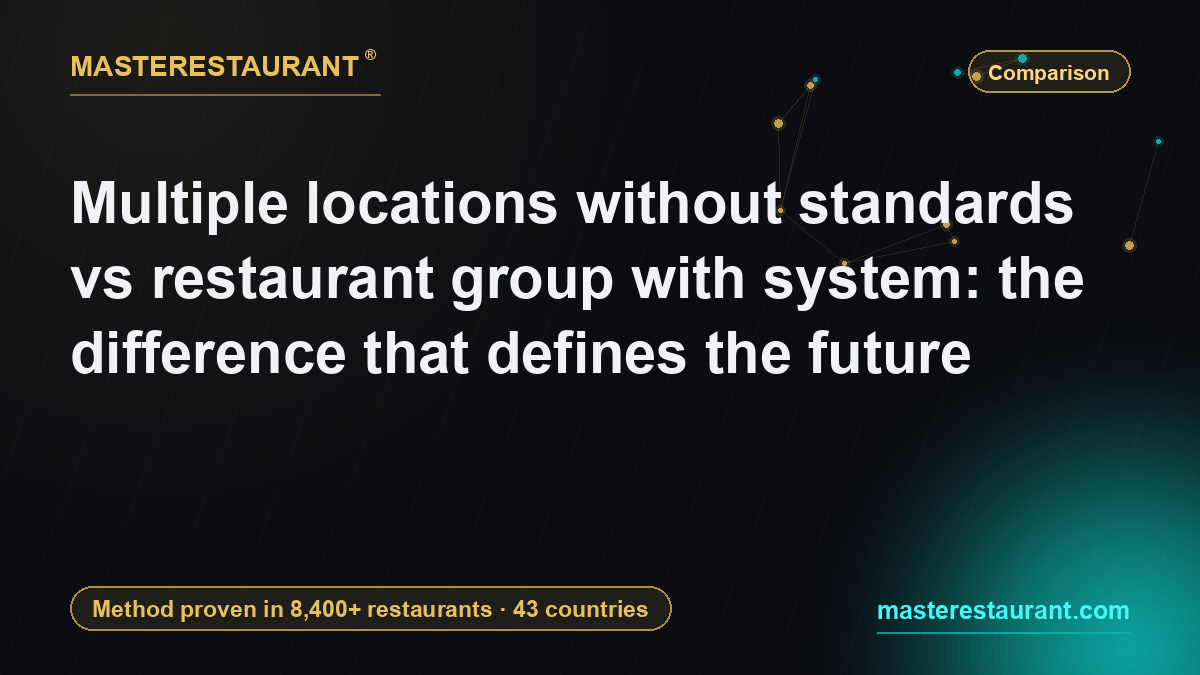 Multiple locations without standards vs restaurant group with system: the difference that defines the future — Masterestaurant