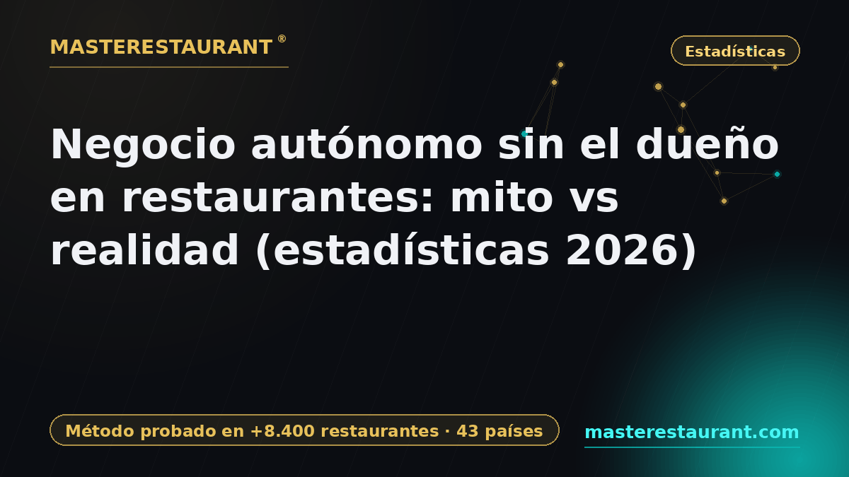 Negocio autónomo sin el dueño en restaurantes: mito vs realidad (estadísticas 2026) — Masterestaurant