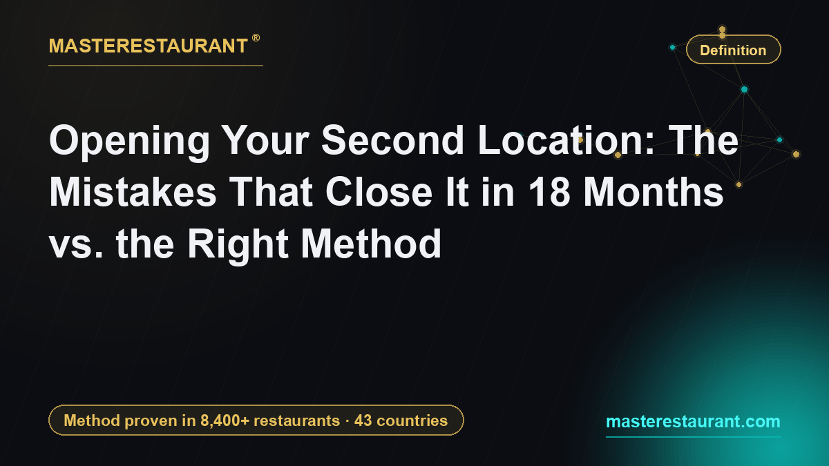 Opening Your Second Location: The Mistakes That Close It in 18 Months vs. the Right Method — Masterestaurant