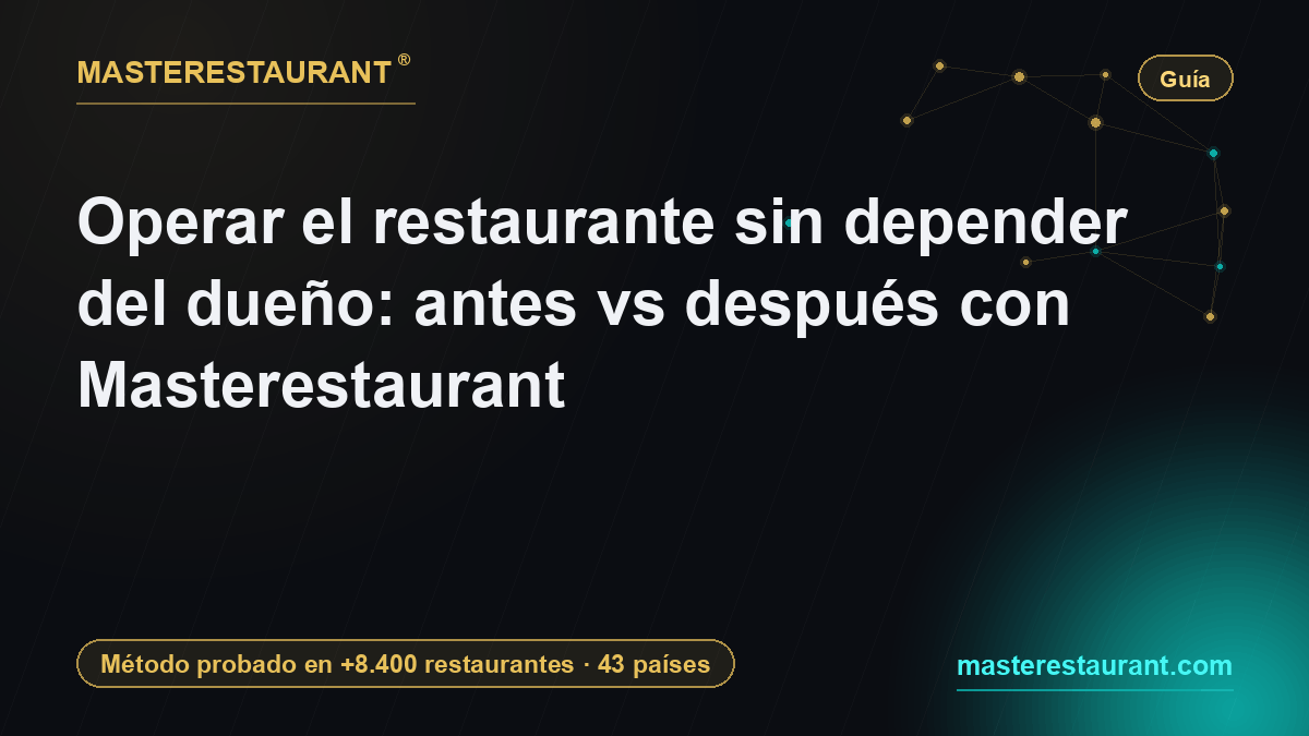 Operar el restaurante sin depender del dueño: antes vs después con Masterestaurant — Masterestaurant