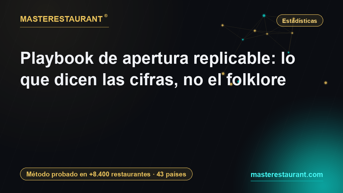 Replicable opening playbook: what the numbers say, not the folklore — Masterestaurant