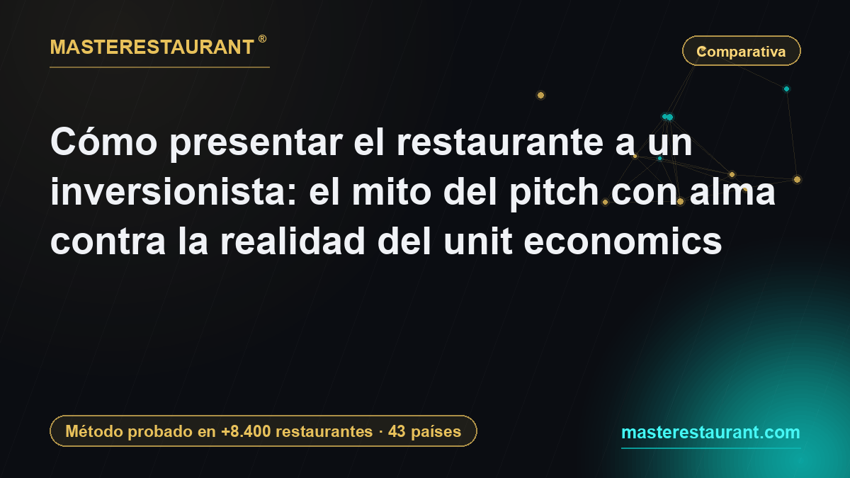 How to pitch your restaurant to an investor: the myth of the soulful deck against the reality of unit economics — Masterestaurant