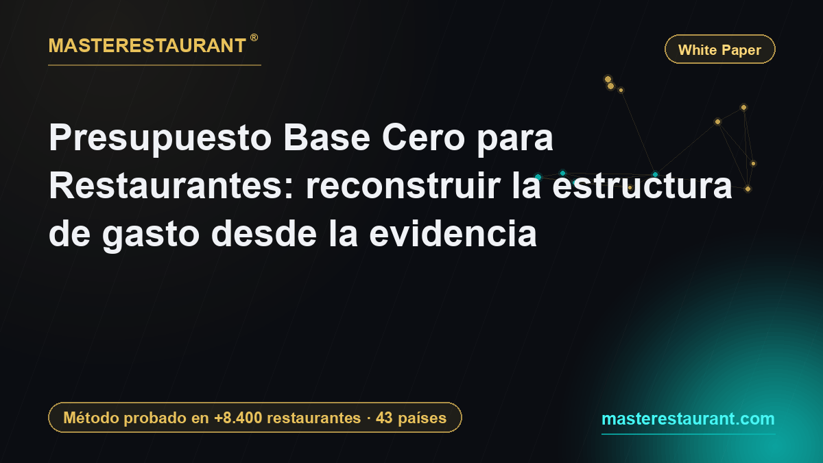 Presupuesto Base Cero para Restaurantes: reconstruir la estructura de gasto desde la evidencia — Masterestaurant