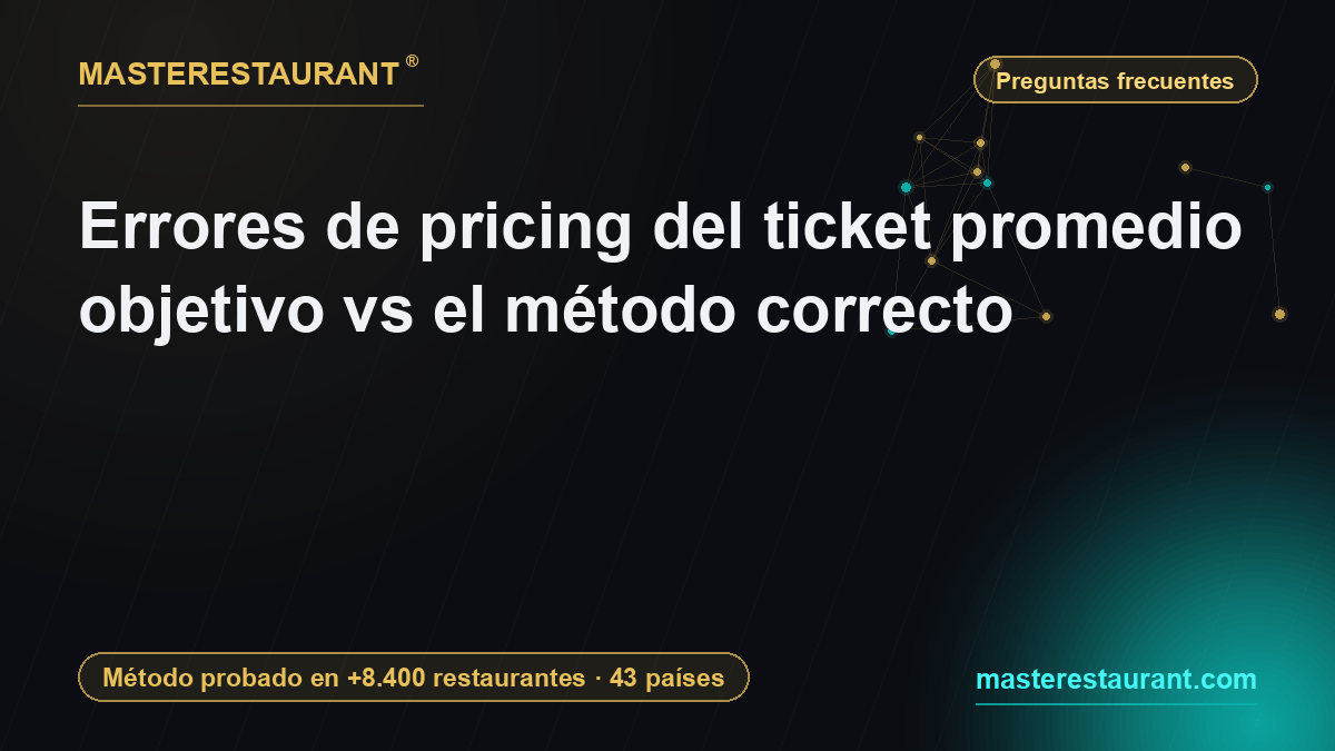 Average ticket pricing mistakes vs the right method — Masterestaurant