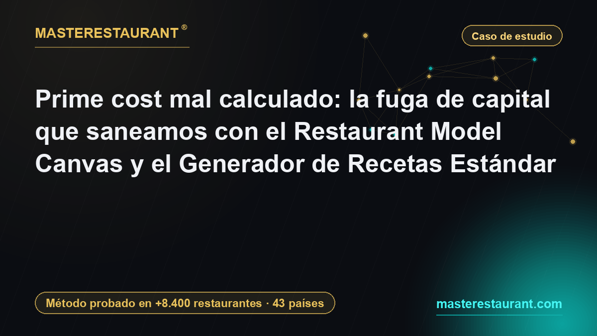 Prime cost mal calculado: la fuga de capital que saneamos con el Restaurant Model Canvas y el Generador de Recetas Estándar — Masterestaurant