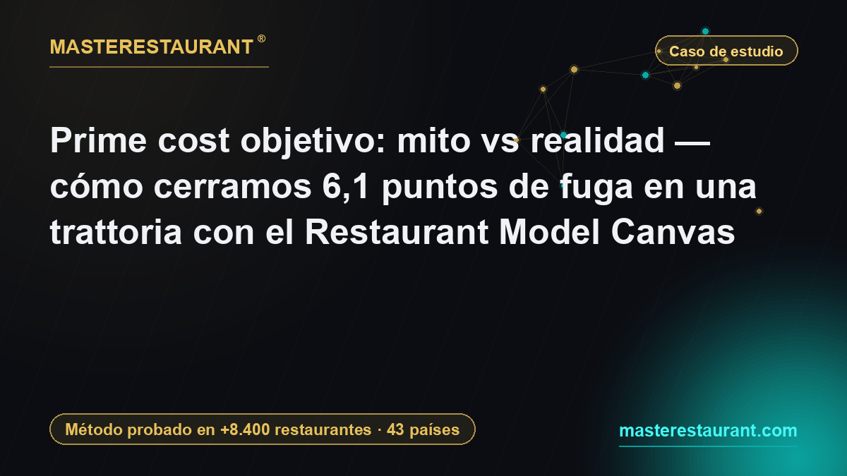 Prime cost objetivo: mito vs realidad — cómo cerramos 6,1 puntos de fuga en una trattoria con el Restaurant Model Canvas — Masterestaurant
