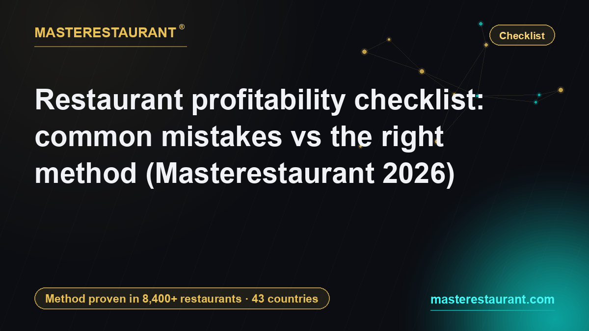 Restaurant profitability checklist: common mistakes vs the right method (Masterestaurant 2026) — Masterestaurant