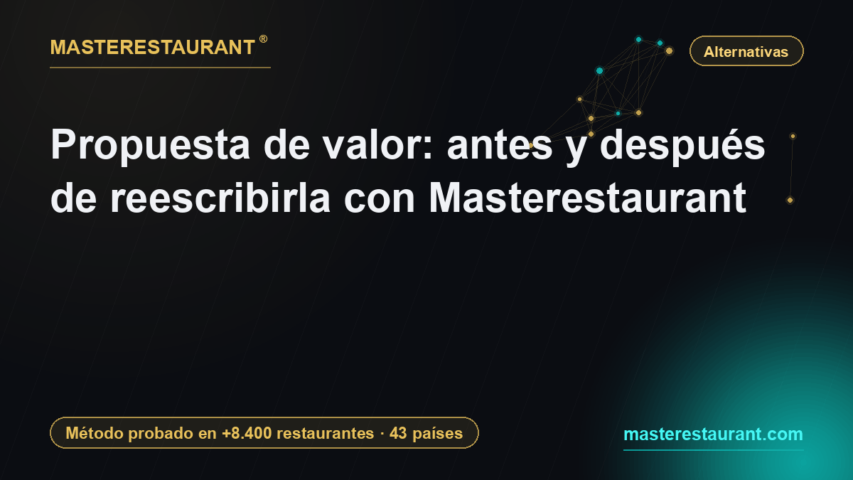 Value proposition: before and after rewriting it with Masterestaurant — Masterestaurant