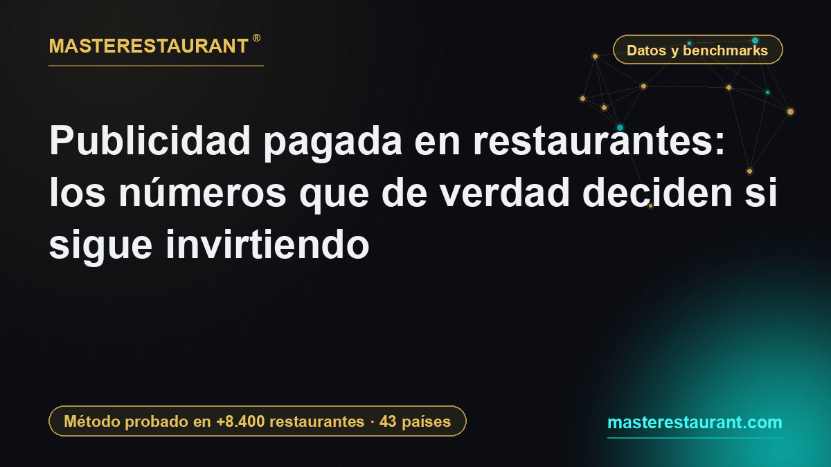 Publicidad pagada en restaurantes: los números que de verdad deciden si sigue invirtiendo — Masterestaurant