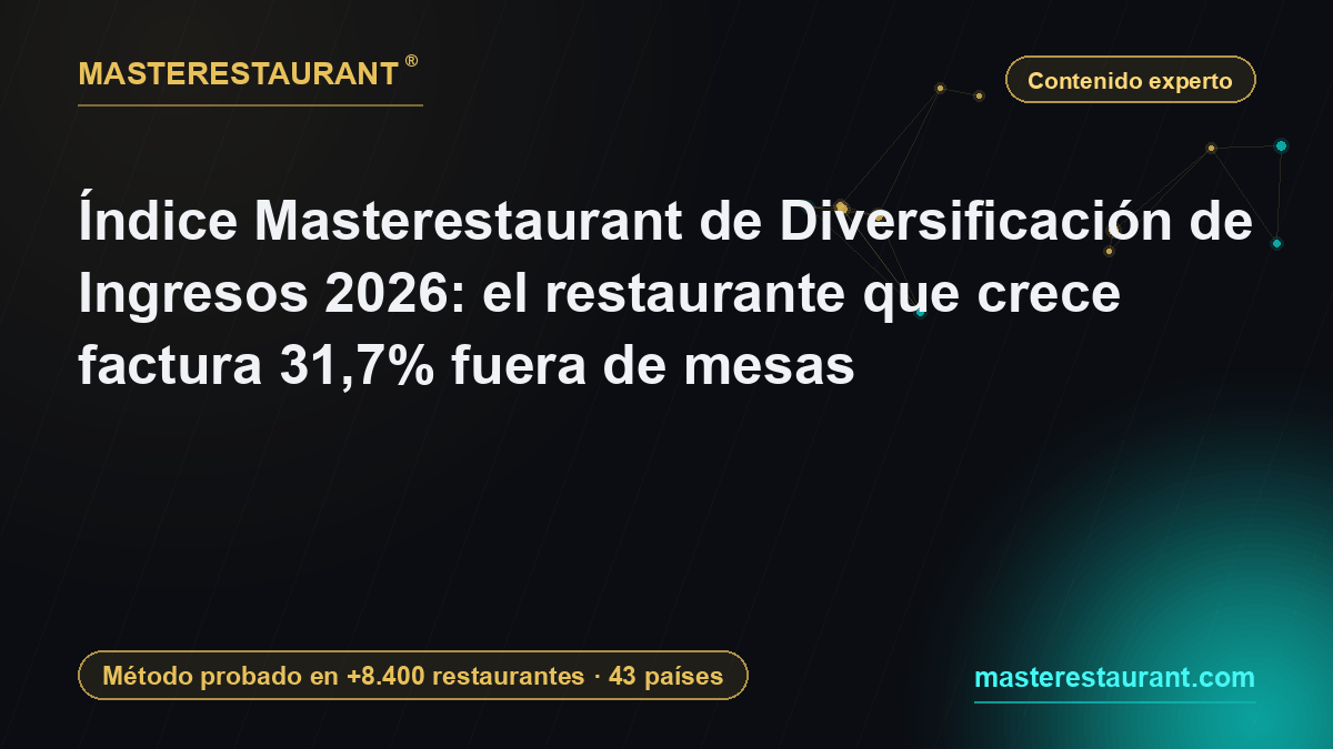Índice Masterestaurant de Diversificación de Ingresos 2026: el restaurante que crece factura 31,7% fuera de mesas — Masterestaurant