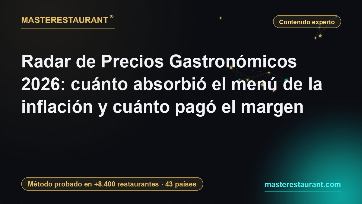 Radar de Precios Gastronómicos 2026: cuánto absorbió el menú de la inflación y cuánto pagó el margen — Masterestaurant