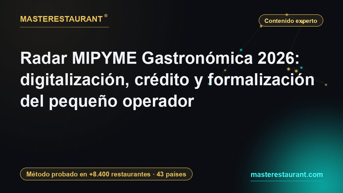 Análisis Masterestaurant de la MIPYME gastronómica 2026: por qué el 70% del pequeño operador sigue sin crédito adecuado para crecer — Masterestaurant