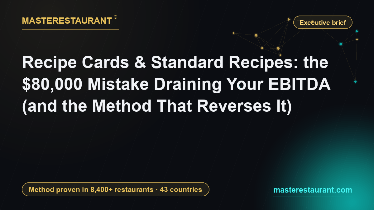 Recipe Cards & Standard Recipes: the $80,000 Mistake Draining Your EBITDA (and the Method That Reverses It) — Masterestaurant