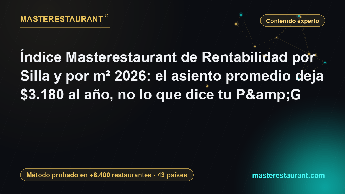 Análisis Masterestaurant de Rentabilidad por Silla y por m² 2026 — Masterestaurant