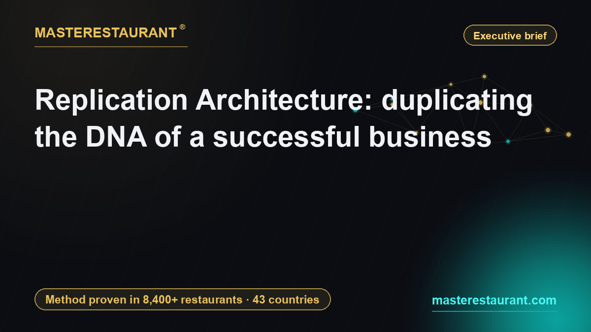 Replication Architecture: duplicating the DNA of a successful business — Masterestaurant