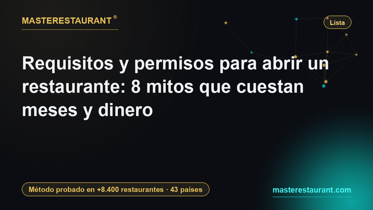 Requisitos y permisos para abrir un restaurante: 8 mitos que cuestan meses y dinero — Masterestaurant