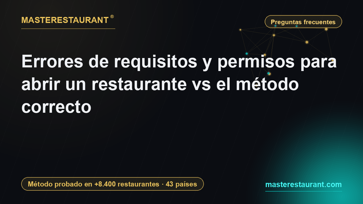 Errores de requisitos y permisos para abrir un restaurante vs el método correcto — Masterestaurant