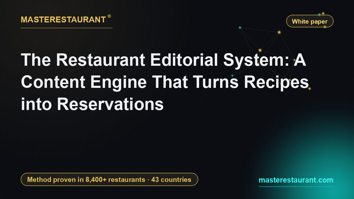 The Restaurant Editorial System: A Content Engine That Turns Recipes into Reservations — Masterestaurant