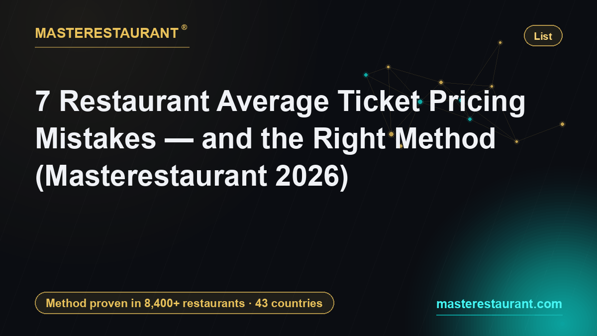 7 Restaurant Average Ticket Pricing Mistakes — and the Right Method (Masterestaurant 2026) — Masterestaurant