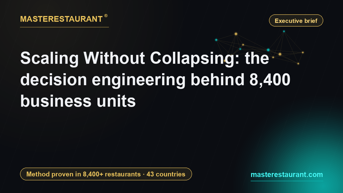 Scaling Without Collapsing: the decision engineering behind 8,400 business units — Masterestaurant
